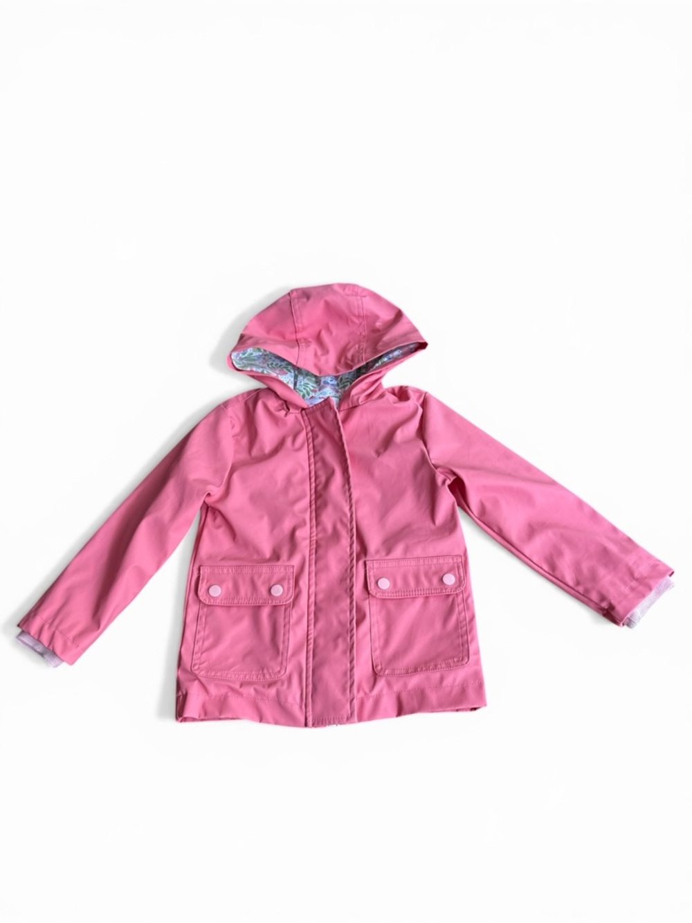 TOMMY BAHAMA KID’S FULL ZIP PINK HOODED RAINCOAT LINED FOR COMFY FUN SIZE 3